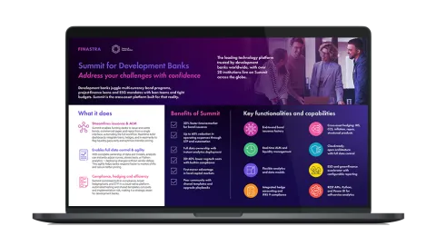 Image of laptop with cover slide of "Streamline complexity. Maximize impact." infographic