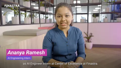 Cover image of the "Ananya Ramesh, AI Engineering Intern, works closely with their team to create innovative solutions" employee story