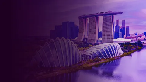 Singapore skyline featuring Marina Bay Sands and Gardens by the Bay