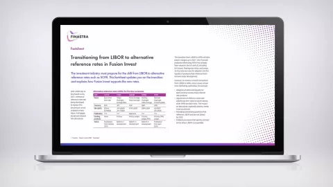 Transitioning from LIBOR in Fusion Invest (Factsheet)