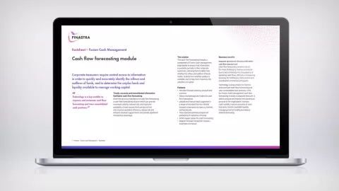 Fusion Cash Management Cash Flow Forecasting