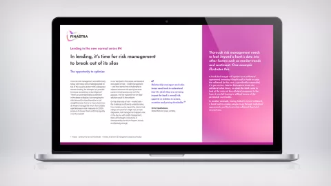 In lending, it’s time for risk management to break out of its silos 