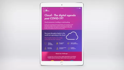 Image of tablet with infographic