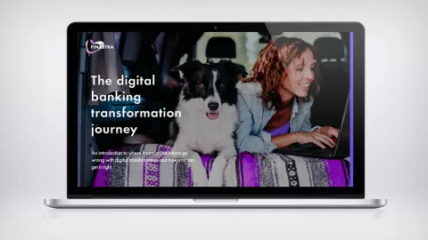 Girl on laptop with Dog