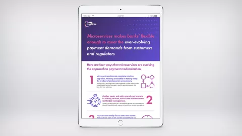 Image of tablet with infographic