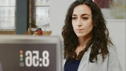 Woman working on computer