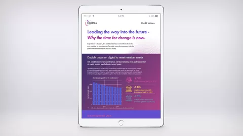 Image of tablet with infographic