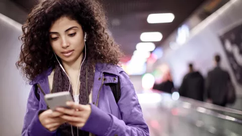 Image of girl with phone