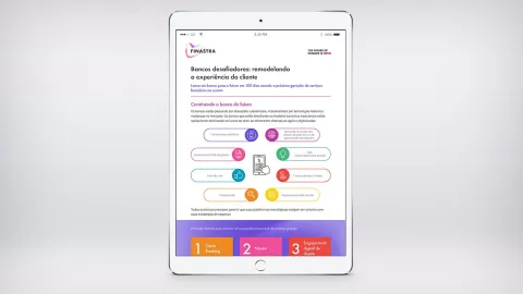 Image of tablet with infographic