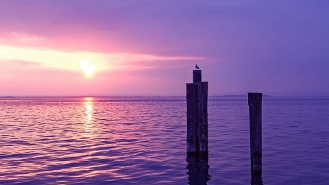 Image of sunset over water