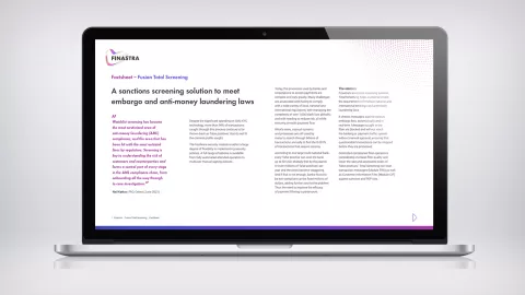 Fusion Total Screening - A sanctions screening solution to meet embargo and anti-money laundering laws