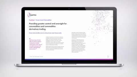 Image of laptop with slide on Fusion Invest Commodities (Factsheet)