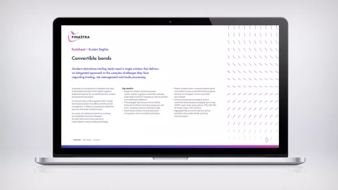 Image of laptop with slide on Fusion Sophis Convertible Bond (Factsheet)