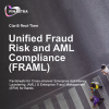 Image of laptop with cover slide for "Unified Fraud Risk and AML Compliance (FRAML)" factsheet