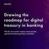 Image of laptop with cover slide for "Drawing the roadmap for digital treasury in banking" white paper