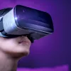 Image of woman wearing virtual reality headset