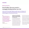 Image of laptop with cover slide of "David Lykken discusses trends in mortgage lending and the rise of AI" eBook
