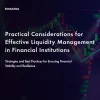 Image of laptop with cover slide for the "Practical considerations for effective liquidity management in financial institutions" white paper