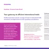 Image of laptop with cover slide of "Trade Portal powered by Finastra Corporate Channels" factsheet