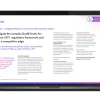 Image of laptop with cover slide for the "Finastra DFA 1071 Factsheet" brochure