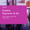 Image of laptop with cover slide for the Finastra Payments To Go solution overview