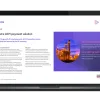 Image of laptop with cover slide for "ACH payments in the US continue to grow - how will you respond?" factsheet