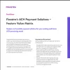 Image of laptop with cover slide of "Finastra’s ACH Payment Solutions – Feature Value Matrix (Factsheet)" brochure