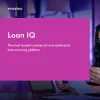 Image of laptop with cover slide for "Loan IQ Solution Overview"