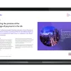 Image of laptop with cover slide for the "Realizing the promise of the new age of payments in the US" factsheet