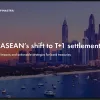 Image of laptop with cover slide of "ASEAN’s shift to T+1 settlement: Impacts and actionable strategies for bank treasuries" white paper